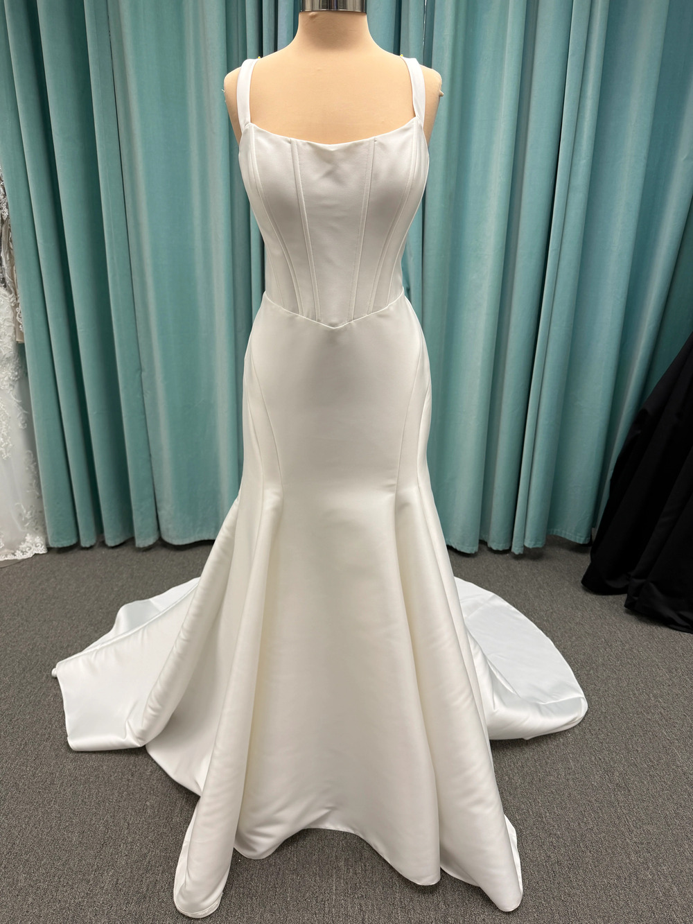 Stella York Style SY8148 Modest Scoop Neck Fit-and-Flare Wedding Dress with